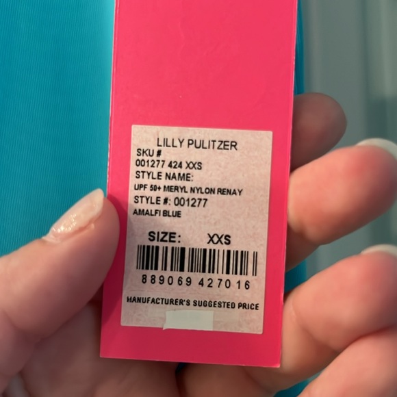 Lilly Pulitzer x Meryl UPF 50+ Meryl Nylon Renay Amalfi Blue - Picture 3 of 7